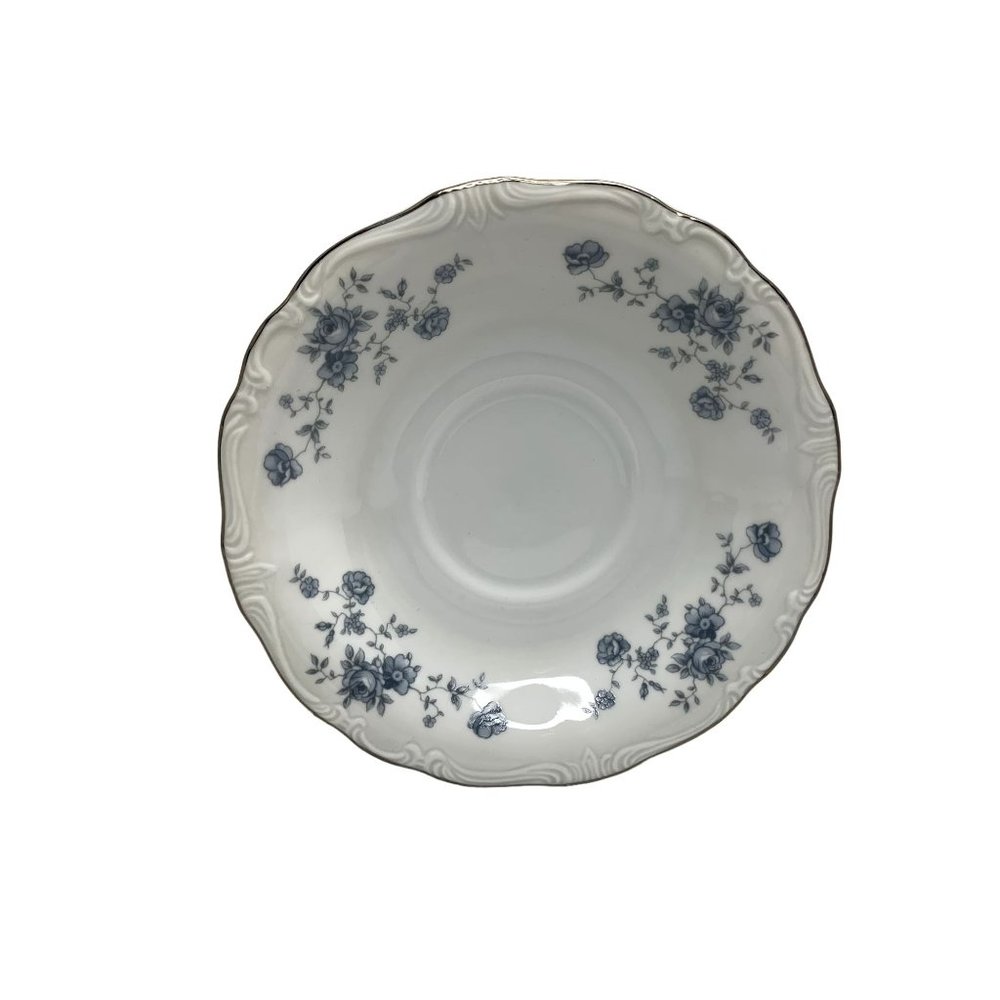 JoHann Haviland Bavaria Blue Garland Saucers Set of 2